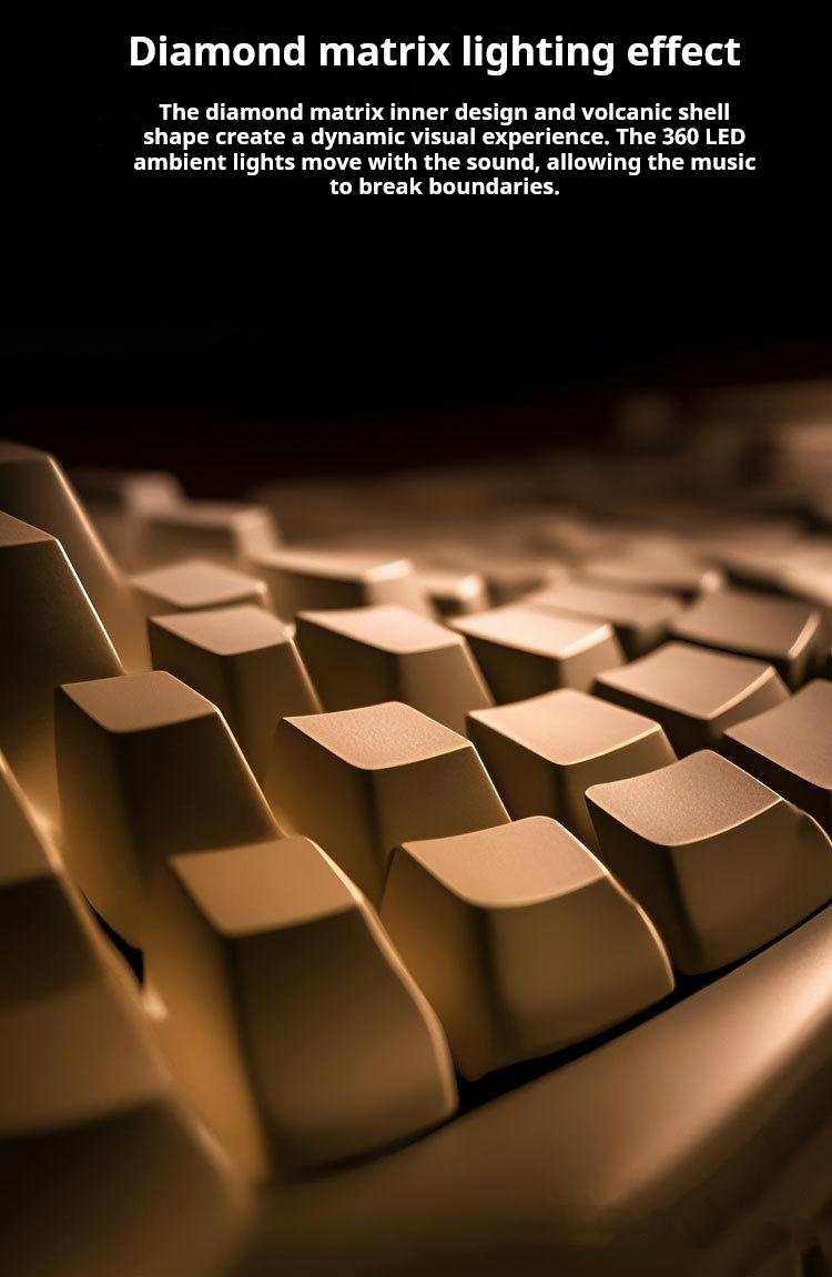 Dahaman Glass Speaker Bluetooth Speaker & Subwoofer Set Harman Colorful Glass Wireless Home Speaker Stylish Design with High-Low Frequency Gain Adjustment