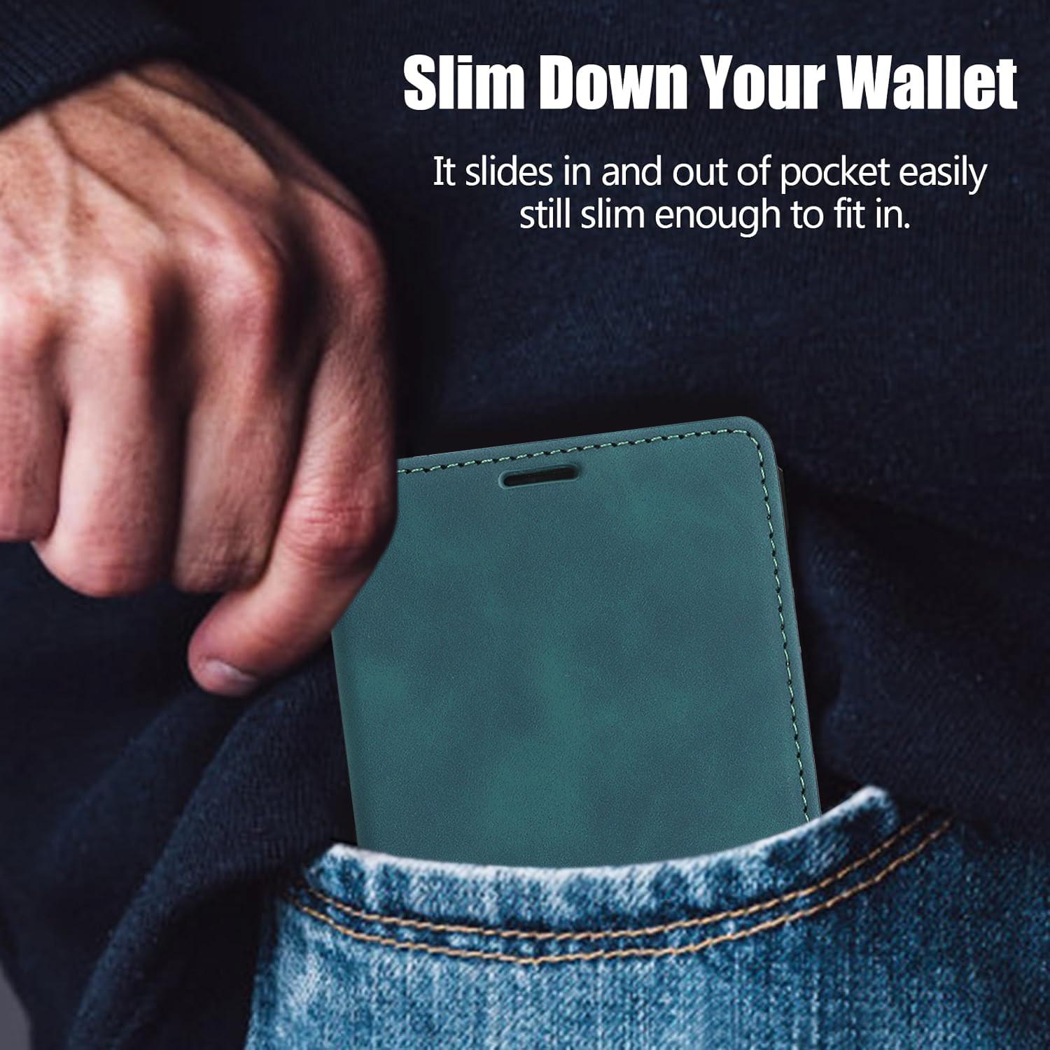 Matte PU Leather Flip Wallet Case with Card Slot, For iPhone 17 16 15 14 13 12 Pro Max