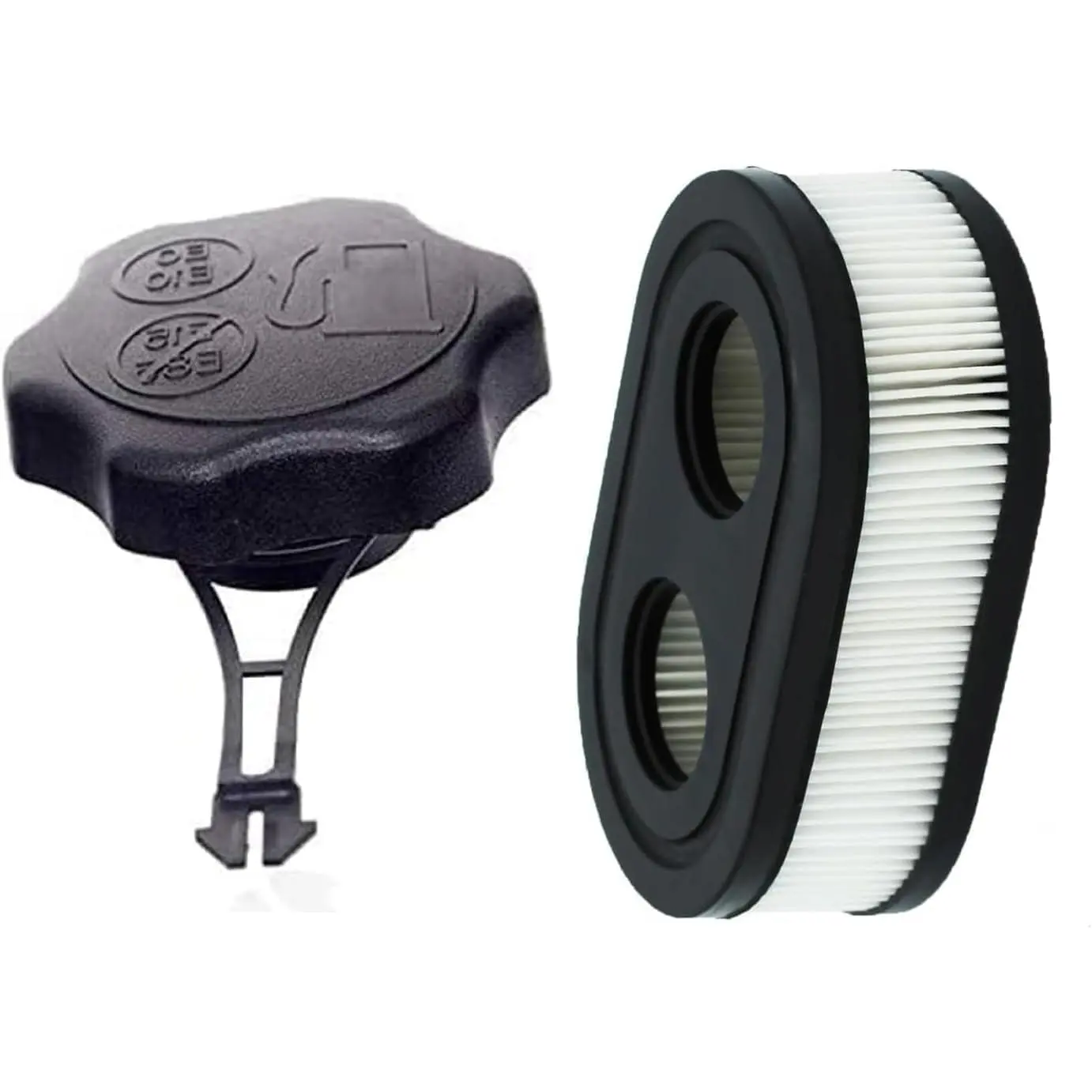 594061   Cap & 593260 Air Filter Combination set, with B & S To&ro Crafts&man Lawn Mower Gas  Caps,Compatible Lawn Mower Air Cleaner  Filters