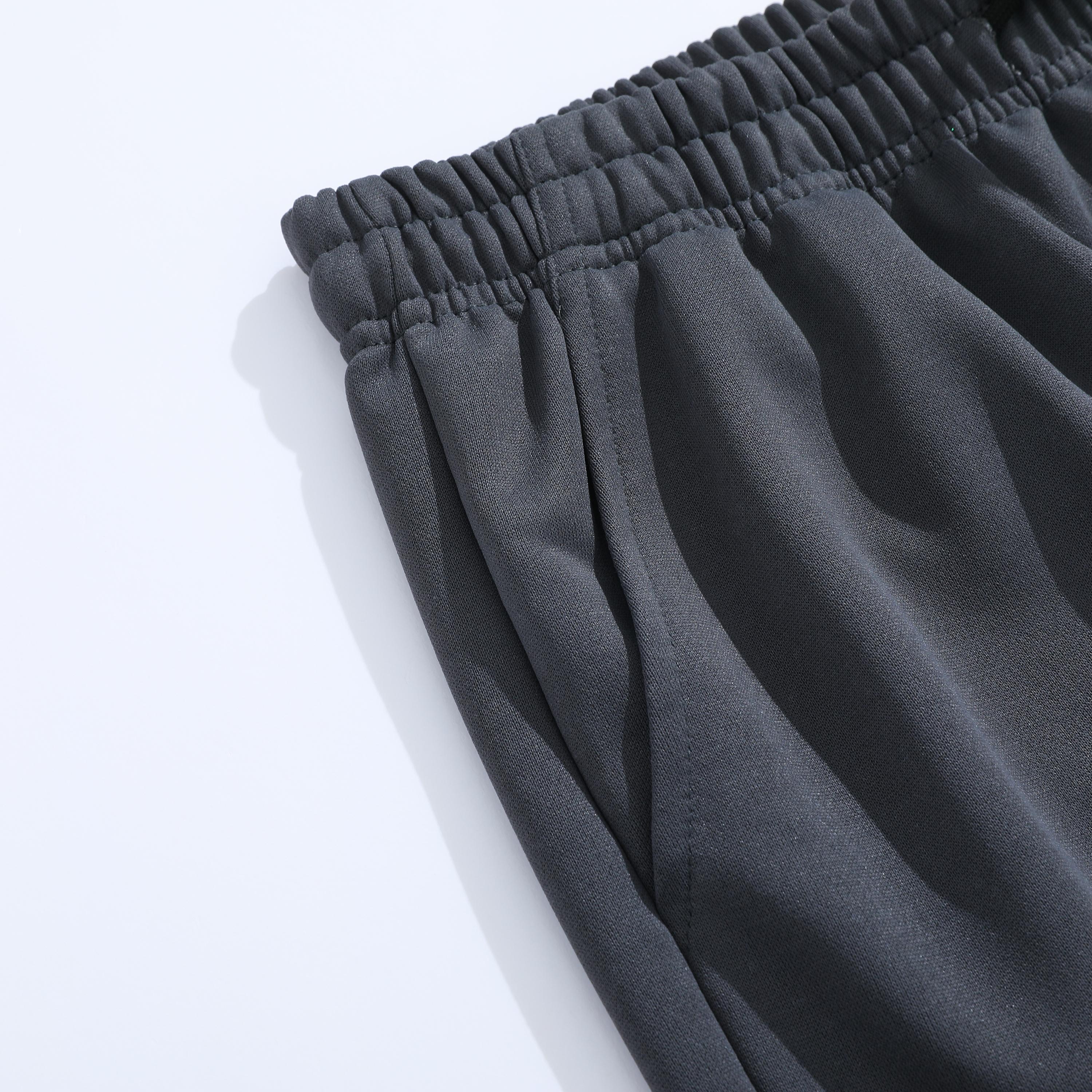 Men's Classic Drawstring Sports Shorts - Gray, Elastic Waist Polyester Fabric, Relaxed Fit, Breathable Light Summer Bottoms with Pocket for Daily Casual Wear