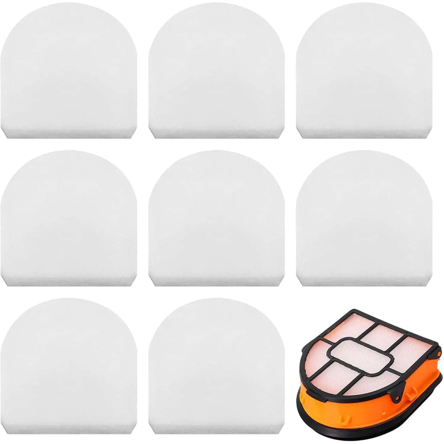 9 count WD201   Filters for  HydroVac XL 3-in-1 Vacuum | Cleaner WD101 WD100 WD200 WD160 WD161 AW302 AW201 AW261 AW161 & MessMaster WD261, Part# WDB1, WDB2, WDFF1, WDB1F2, WDFF2