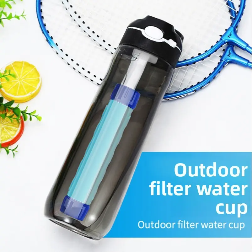 Outdoor travel sports straw water purification cup Ultrafiltration, outdoor outdoor emergency water filter cup filter cup