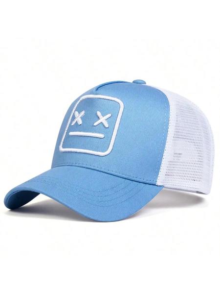 Unisex Embroidered Baseball Cap, Adjustable Sun Protection Hat, Graphic Hat, Casual Fitted Trucker Cap for All Seasons, Outdoor Travel Party Wear