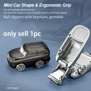 1 mini folding stainless steel nail clipper, with a creative sports bike foldable design, making it easy to trim nails anytime, anywhere. It is very suitable for home use, travel, office, and school