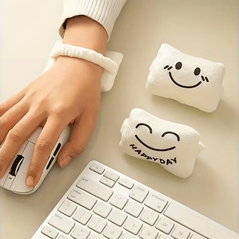 Upgrade Version 2-Piece Set Random Patterns, Wrist Support Mouse Pad Pillow, Office Keyboard Typing Hand Rest, Ideal for School/office/gaming/home Use