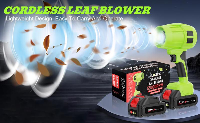 Springtok Electric Leaf Blower Cordless Turbo Jet Blower Handheld for Lawn Care Car Cleaning Outdoors BBQ Dust Removal Air Duster Gift for Men