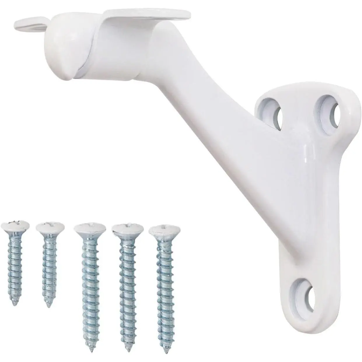 3 Pack Polished Chrome handrail bracket,Handrail Stair Brackets 3" Heavy Duty Support Hardware for Stairways,  or Office Staircase Hand Rail Bracket with Screws,Installation Railing Bracket