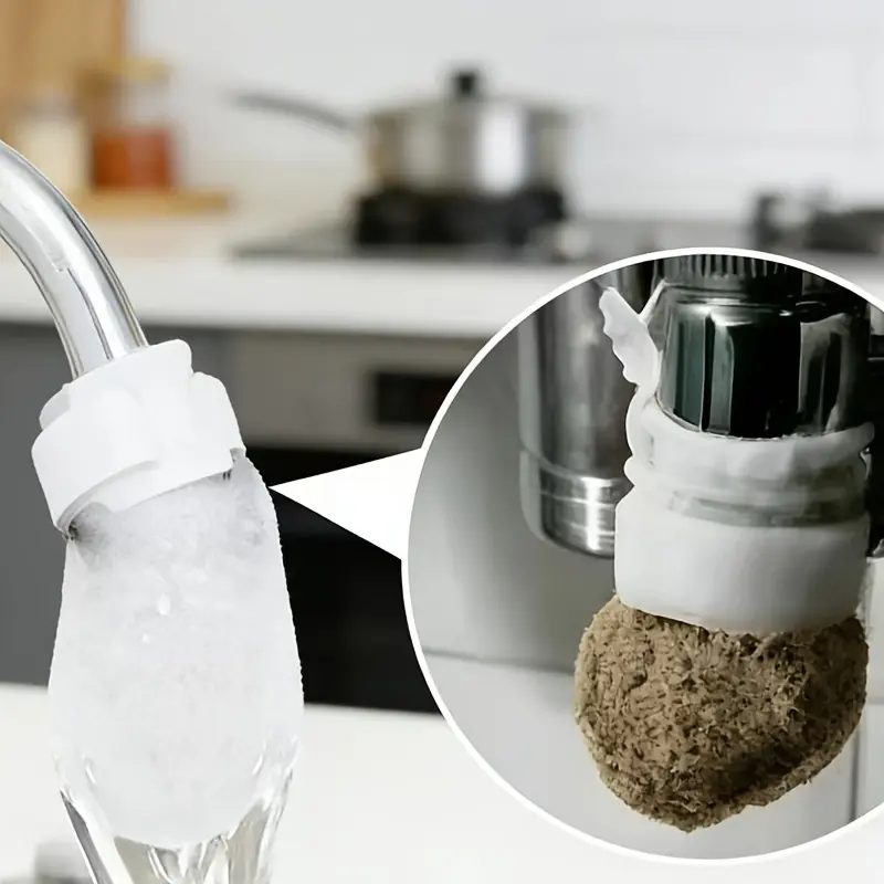 100 filter cartridges + 20 T-shaped hanging straps. Faucet filter bag, effectively filters out rust, sediment, impurities, etc., a practical small accessory for daily kitchen water purification