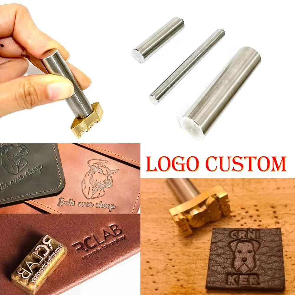 Leather Stamp LOGO Customisation Brass Mould Hand Punching Leather Stamps Brand Working Carving Stamping Punches Tools Craft
