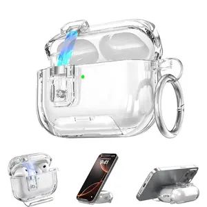 Suitable for Airpods Pro 3 protective case, Apple earphone case, Airpods 4 transparent pop-up cover, Pro 2 stand earphone