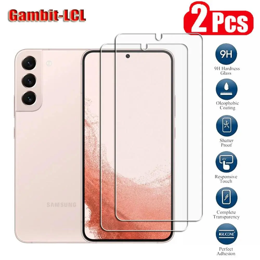 9H Shockproof Tempered Glass Screen Protector for Samsung Galaxy S22, S22+ - Protective Cover Film for Smartphone, Handheld Cellphone Devices