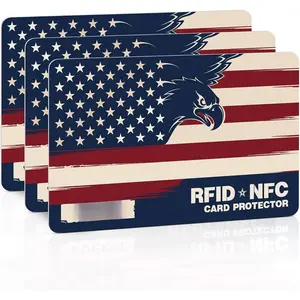 RFID Blocking Cards 3 Pack Contactless Protection for RFID/NFC Anti- Esssentials for Travel, Shopping & Business Occasions