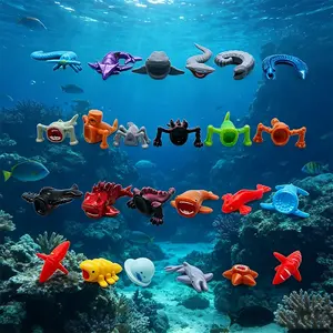 Mini Deep Sea Monster 24 Models, Ocean Monsters Collectible Figures, Underwater Creature Action Figures, Decorative Model Toys