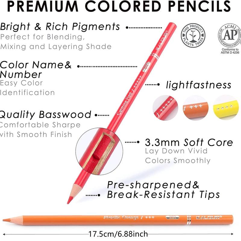 300pcs/box Professional Colored Pencil, Artists Soft Core Colored Pencil, Drawing Sketching Shading Pencil, Art Supplies for Adults Artists Beginners