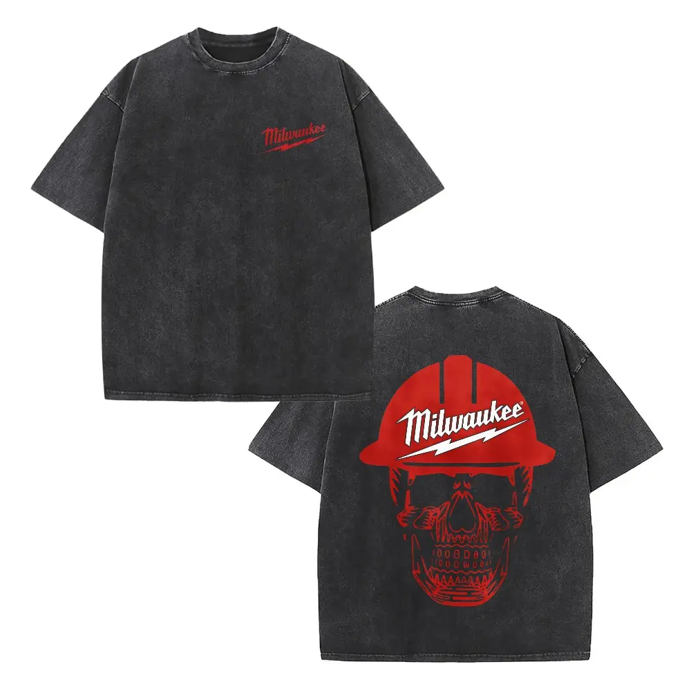 Charcoal Graphic T-Shirt with Vintage Wash, Unisex Breathable Cotton Top with an Oversized Fit and Shortsleeve for Casual Outdoor Wear, Tshirt