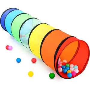 Kids Play Tunnel Tent for Toddlers, Colorful Pop Up Crawl Tunnel Toy for Baby or Pet with Breathable Mesh, Collapsible Gift for Boy and Girl Play Tunnel Indoor and Outdoor Gamefidget toys