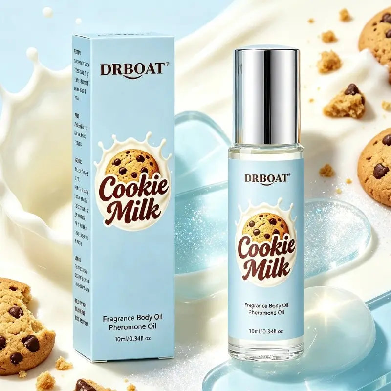 10ML Cookie Milk Pheromone Oil - Roll‑On Gentle Perfume Oil, Gourmand Cookie Milk Eau de Toilette for Men and Women, Cozy Sweet Fragrance Oil for Travel or Daily Home Use, Aroma Fragrance Oil