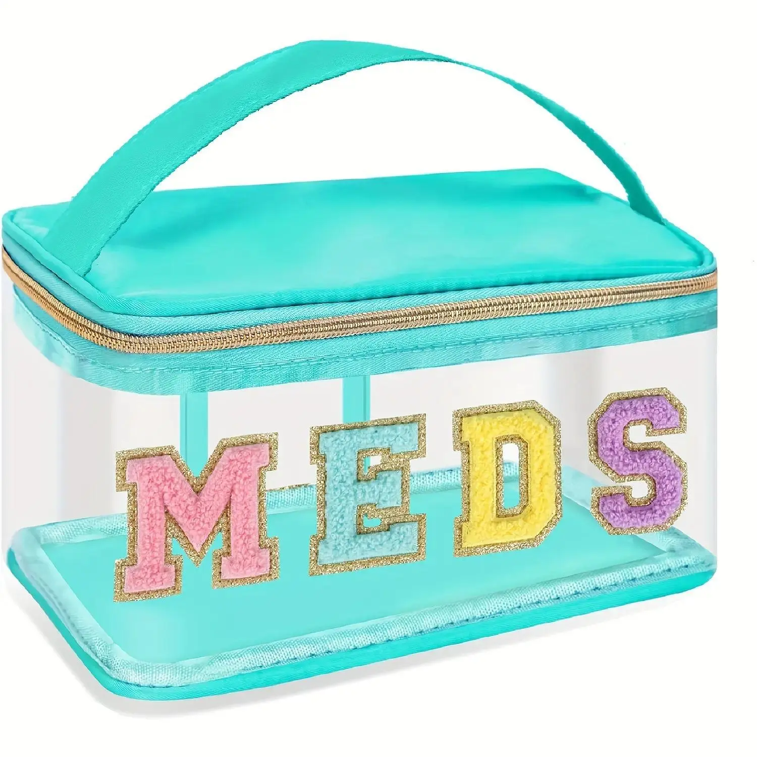 Clear Travel Medicine Bag with Handle - Waterproof Transparent Pill Organizer Pouch, Medical Toiletry Storage Bag for Home & Travel,summerwins,father'sdaygifts,campingessentials,campinggear