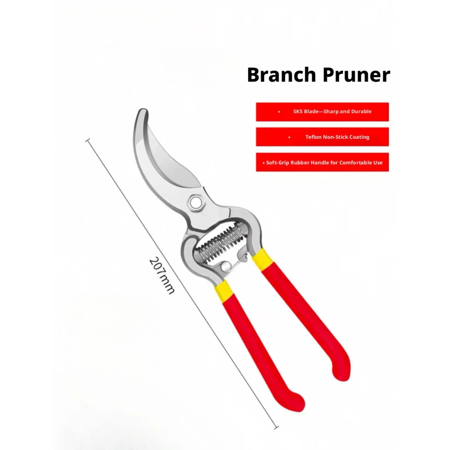 Heavy-Duty Garden Pruning Tool, Plant Shears & Tree Branch Cutter, Long-Handle Household Scissors for Flower, Bamboo Pruning, Cutting
