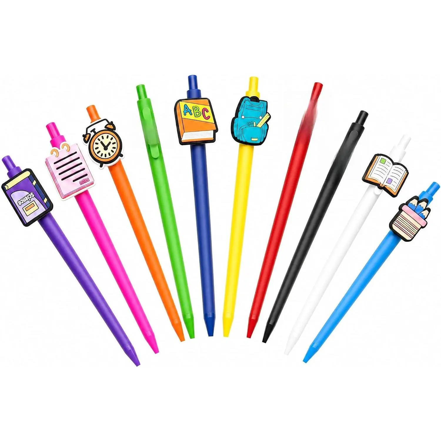 10-Pack Cute Humorous Funny Text Teacher Pens, Black Ink Smooth-Write Year-End Gift for Teachers, School Office Stationery Supplies