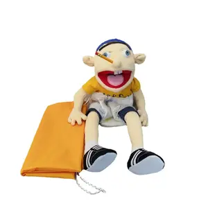 Multi-Style Human Hand Puppet Set Open Mouth Cartoon Character Hand Puppets Soft Plush Ventriloquist Doll Kids Interactive Teaching Toy