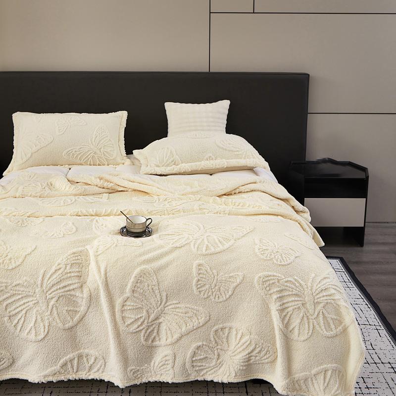 3D Butterfly Pattern Blanket, 1 Count Soft Comfortable Warm Throw, Air-conditioned Room Blanket, Warm Nap Blanket for Home & Office & Travel, Soft Bed Blanket