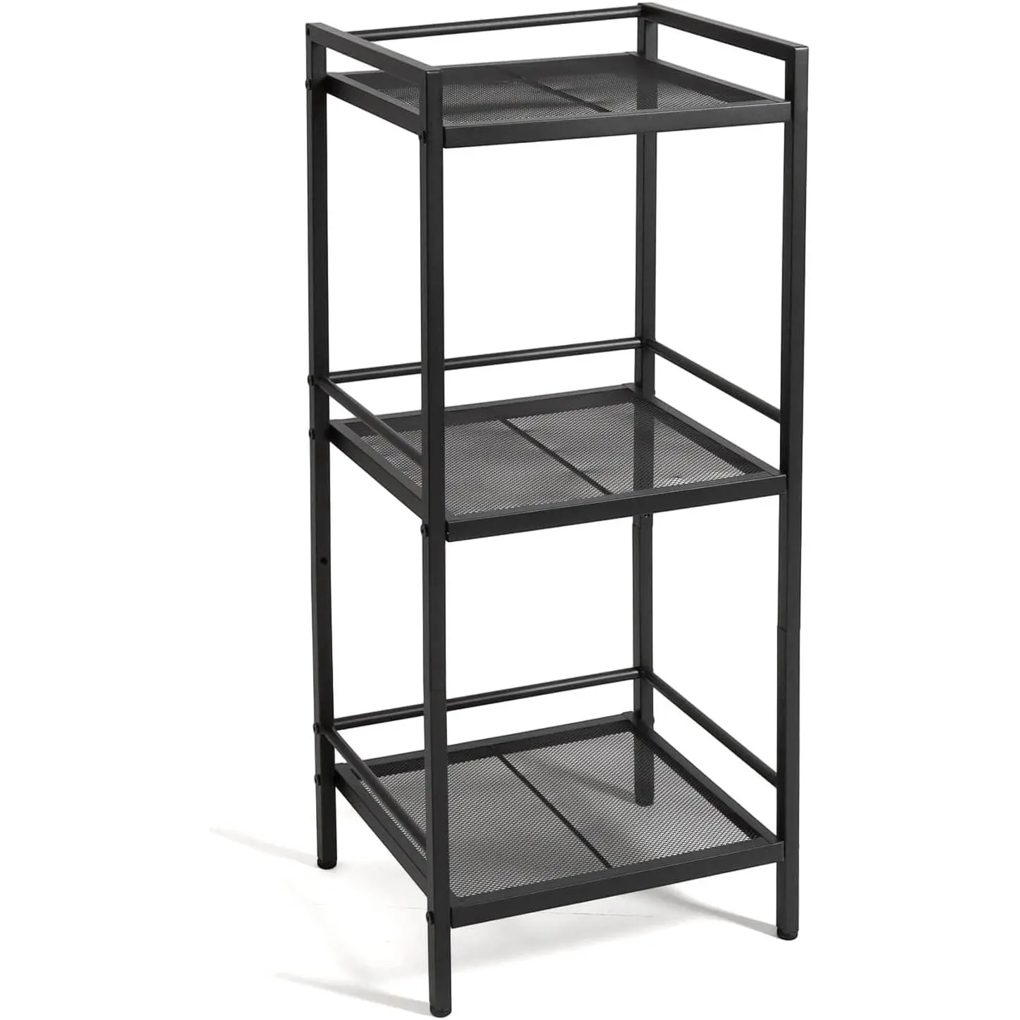 3 Tier Bathroom Shelves, Ladder Shelf for Storage, Space-Saving Shelf Freestanding Rustic Home Organizer, Multifunctional Shelving Unit for Living Room Bedroom Kitchen Office
