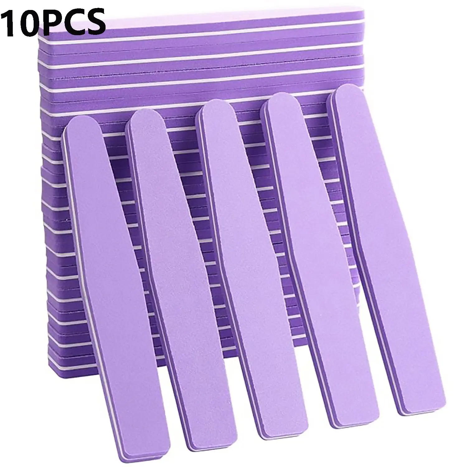 10 Piece Nail Buffer Blocks, Washable Dual-Sided Sanding Files, 100/180 Grit, PU Material, Ideal for Polishing