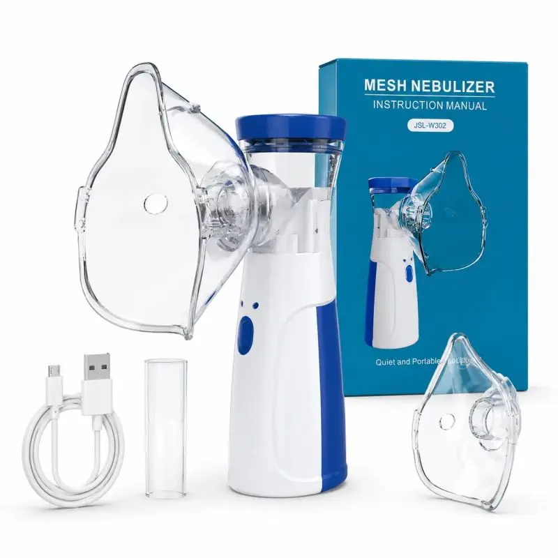 Portable Rechargeable Nebulizer Machine for Adults & Kids, Compact Travel-Size Personal Care Device with 2 Modes & Self-Cleaning Function