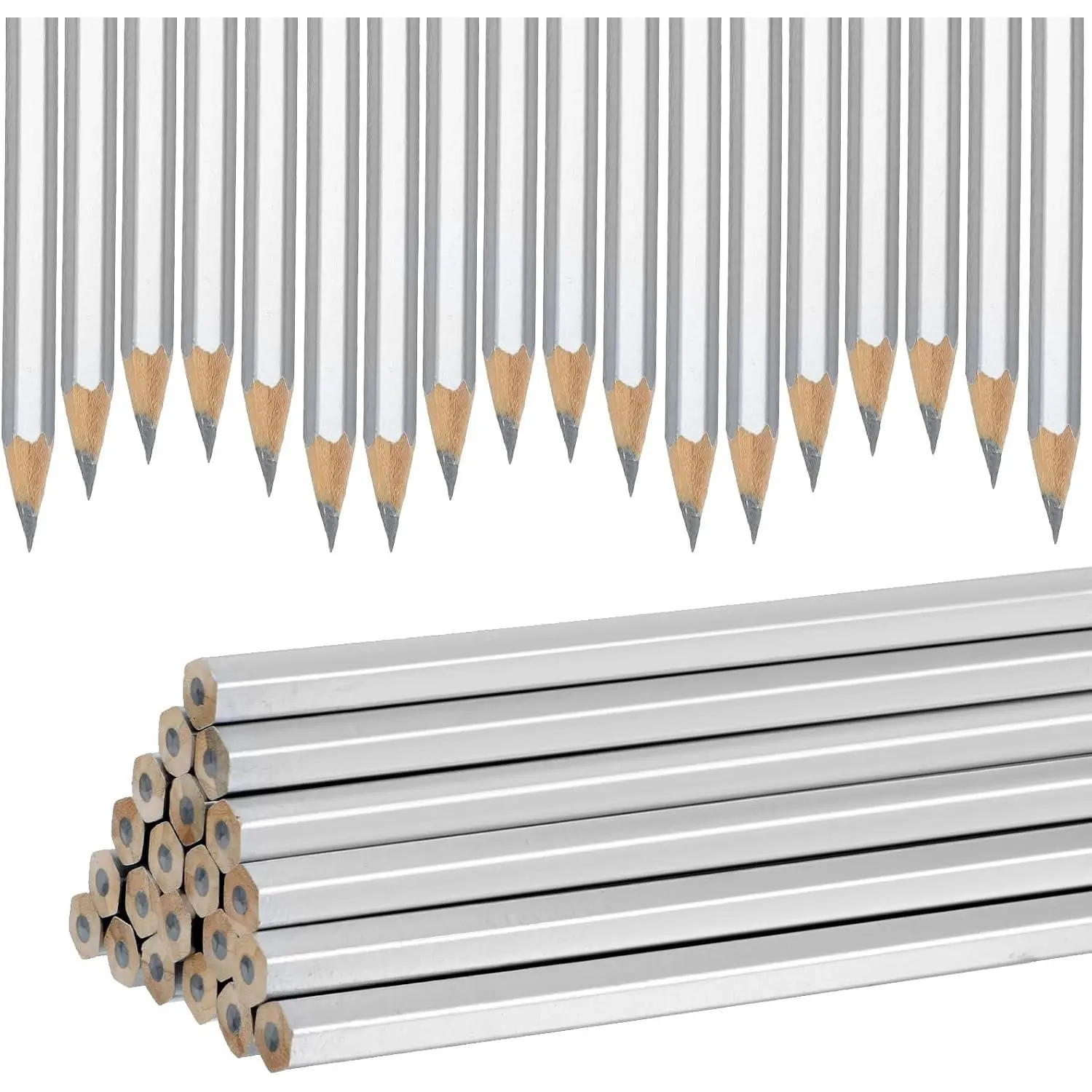 24 Pack  Streak Welders Pencil Metallic Marking Pencil | Metal Pencils, for Metal Construction, Welding Marking Tools, for Workers Plumbers, Framers Carpenters, Artists Art Painting