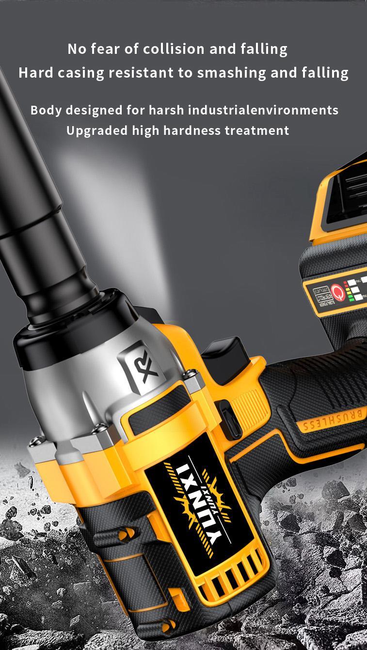 YUNXI 21V 350N Cordless Impact Wrench Wireless Drill Kit, Brushless Electric Impact Gun Drill, Impact Wrench Drill, Toolbox, Charger, Socket And Complete Accessories. Suitable For Men'S Gifts In Cars And Homes | Father'S Day Gifts Set with Work Light