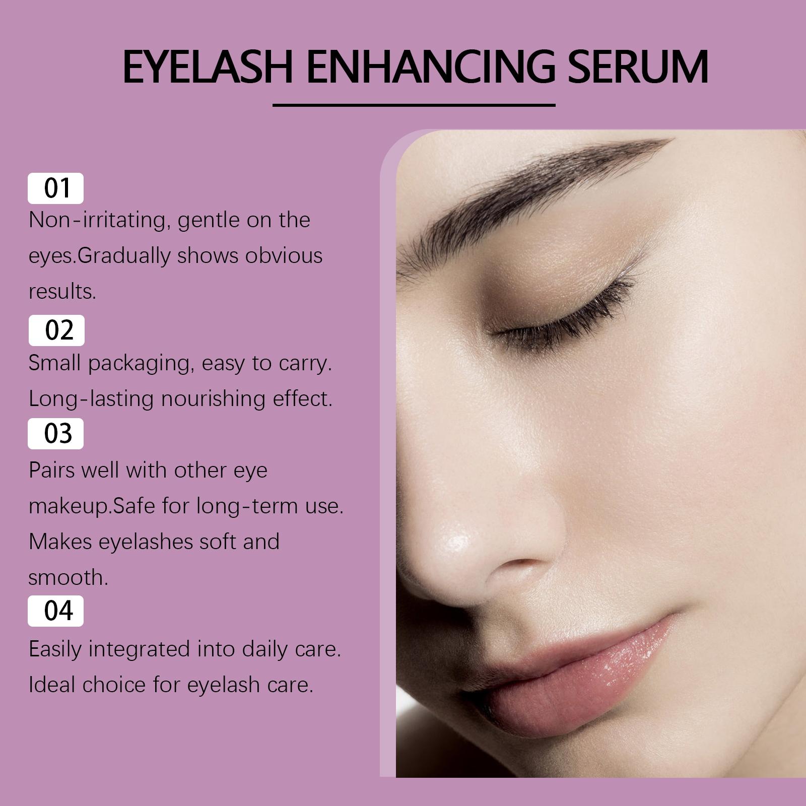 VIARELINE Eyelash Enhancing Serum with Myristoyl Pentapeptide-4, Hyaluronic Acid, Aloe Vera & Vitamin E, Promotes Growth, Strengthens, Improves Elasticity & Nourishes, for Sparse, Fragile Lashes, All Types