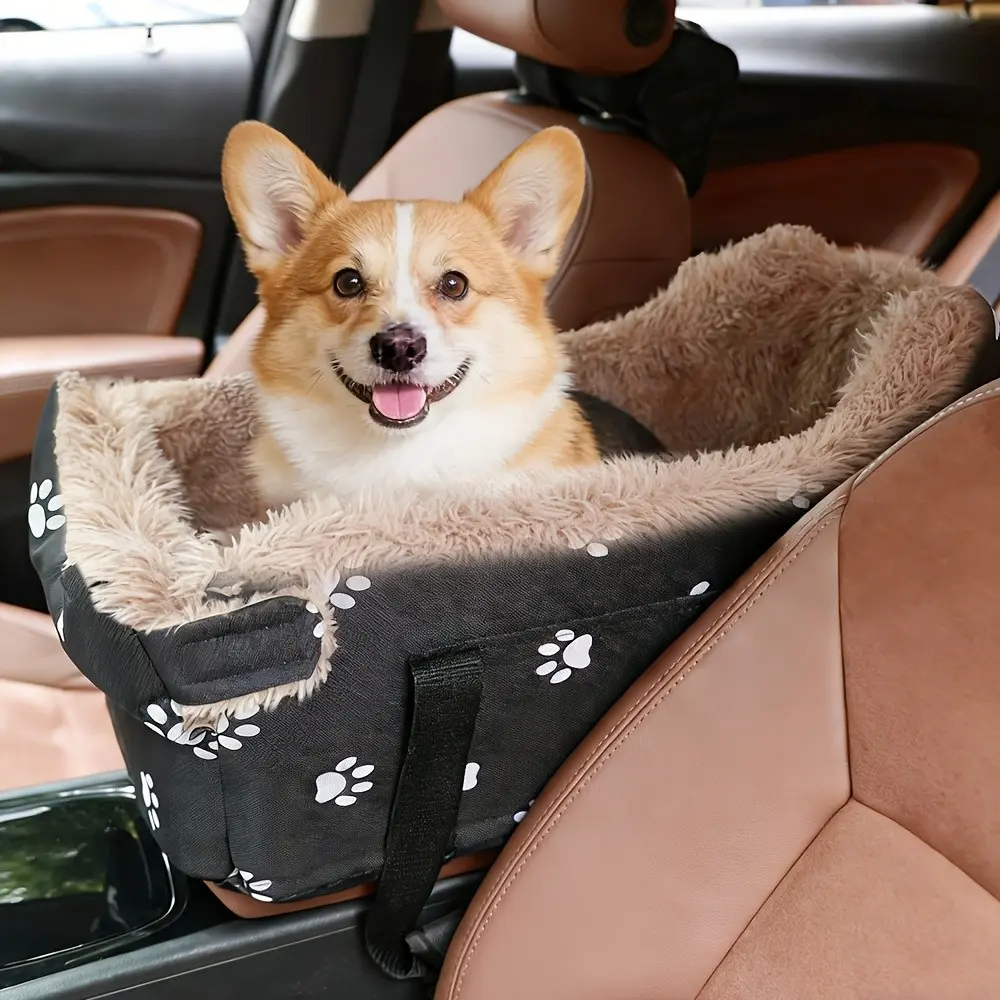 Advanced Pet Car Seat Carrier, Puppy Carrier, Foldable Portable, Compact, Folding, Collision Test Safety Belt System, Scratch-Resistant Outer Layer, Easy Release Buckle, Ideal Travel Companion