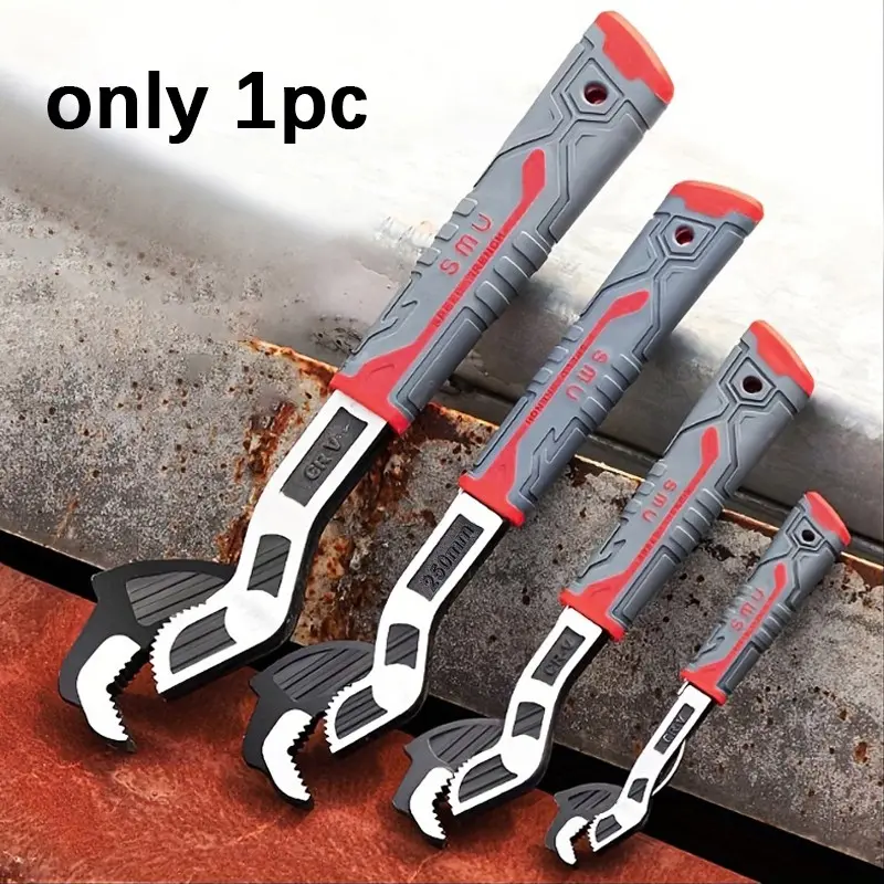 【Black Friday】Multifunctional Self-locking Wrench, 6, 8, 10, 12 Inch Multi-model Pipe Flexible Wrench, Quick-Opening for Water Heating Pipes, Plumbing Repair Wrench, Adjustable Pipe Wrench, Pipe Wrench Set