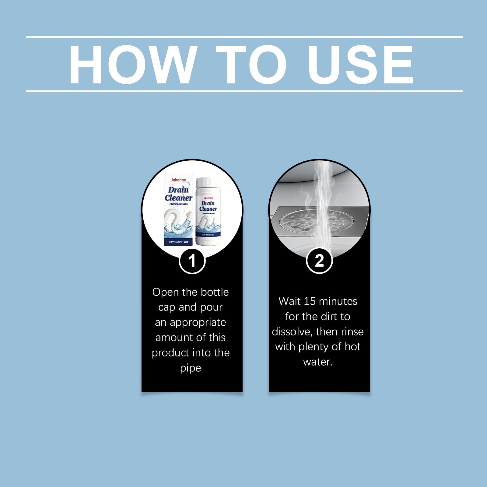 Jakehoe Drain Cleaner: Active ingredients for unblocking, deodorizing, and preventing blockages, multi-effect maintenance, essential for daily deodorization