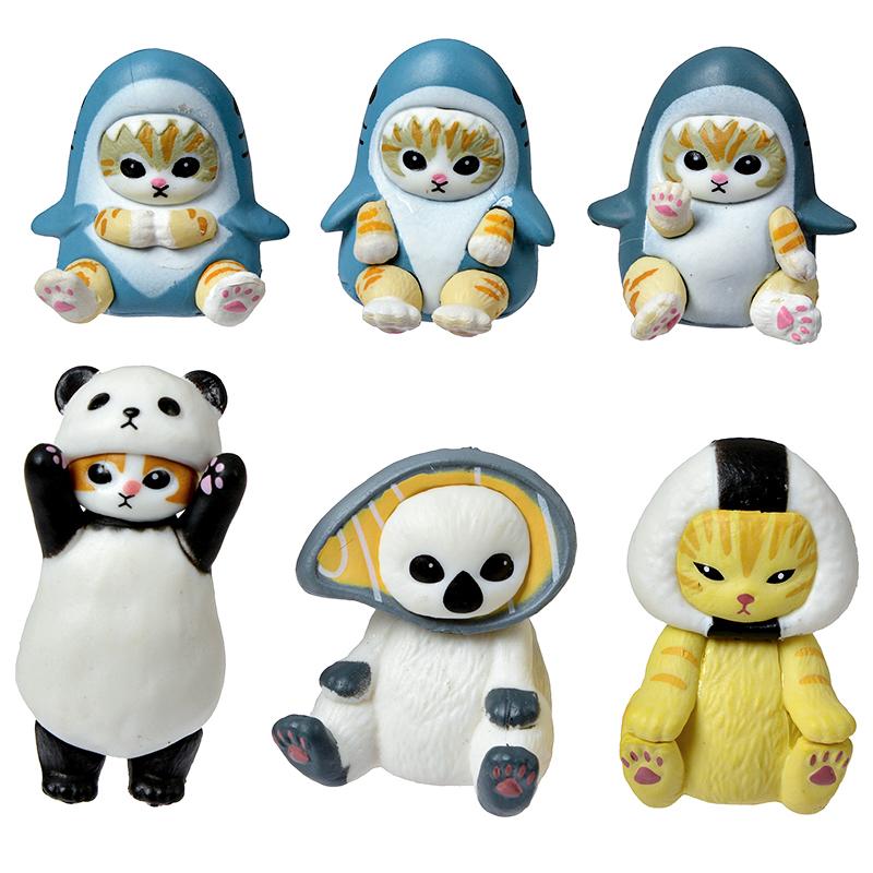 Mofusand Shark Cat Blind Box Fruit Animal Cute Mini Figures Anime Ornaments Dolls Fans Kid's Toy Model Christmas Birthday Gifts