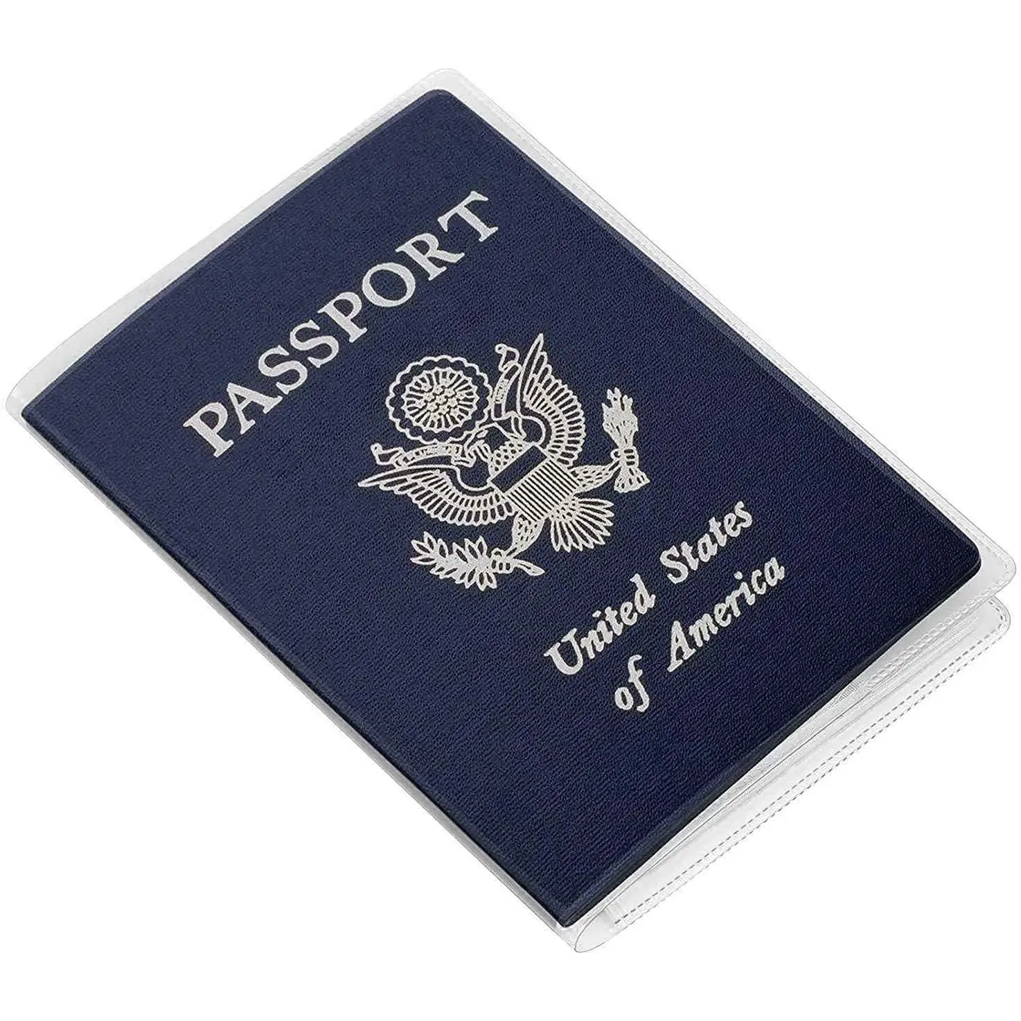 5 Pack Clear Transparent Passport Cover Holder Case Organizer ID Card Travel Protector PVC Material  (Clear x5)
