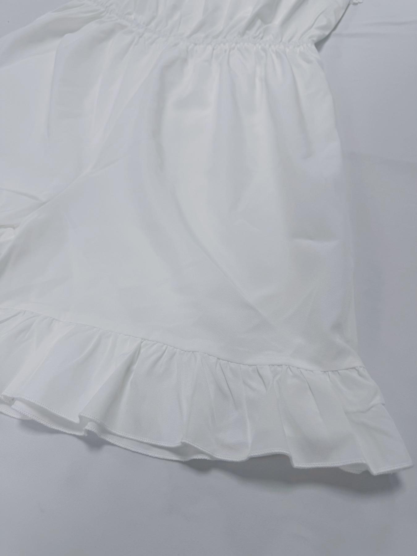 Women's Solid Lace Trim Off Shoulder Romper, Boho Cute Fashion Casual Basic Romper for Daily Holiday Vacation Wear, Ladies Clothes for Summer