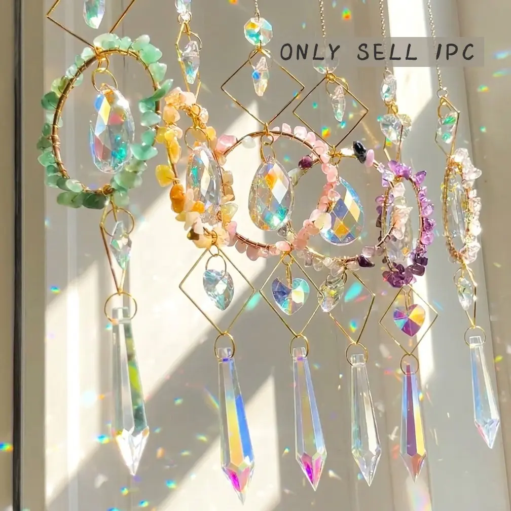 Suncatcher for Windows, Hanging Decor Shiny Crystal Ball Prism, Rainbow Maker Pendants for Home Garden, Outdoor Christmas Party Wedding Decoration