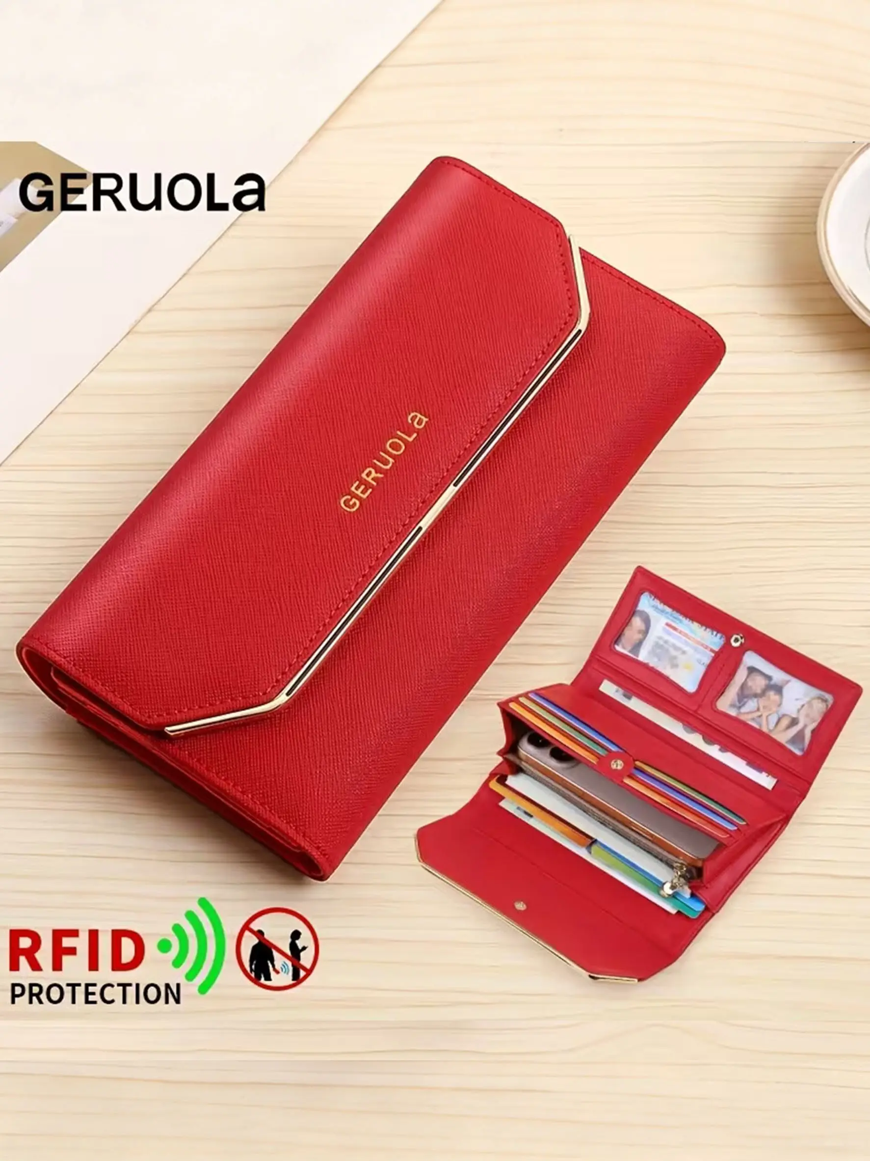 Rfid Anti-Theft Wallet, Multi-Functional Card Holder, Large Capacity Foldable Zipper Money Clip, Perfect Gift for Holidays