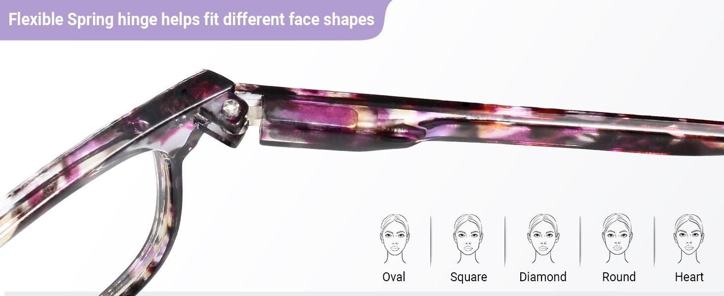 6 Pack Reading Glasses for Women, Reading glasses men, Blue Light Blocking Readers, Computer eye glasses, Cheaters