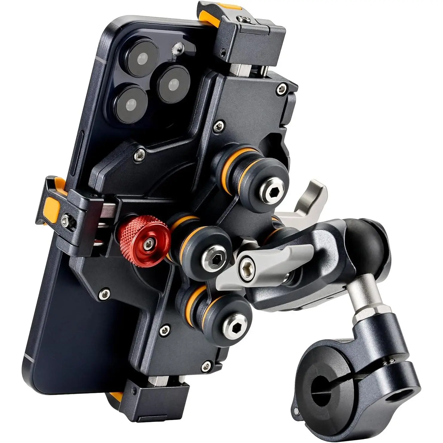 Cell Phone Mount with Vibration Dampener, M1 Anti- MTB Phone Mount for  ATV  UTV Scooter, ATV Phone Holder Fit 6.1"-7.2" Phone,  Secure Lock