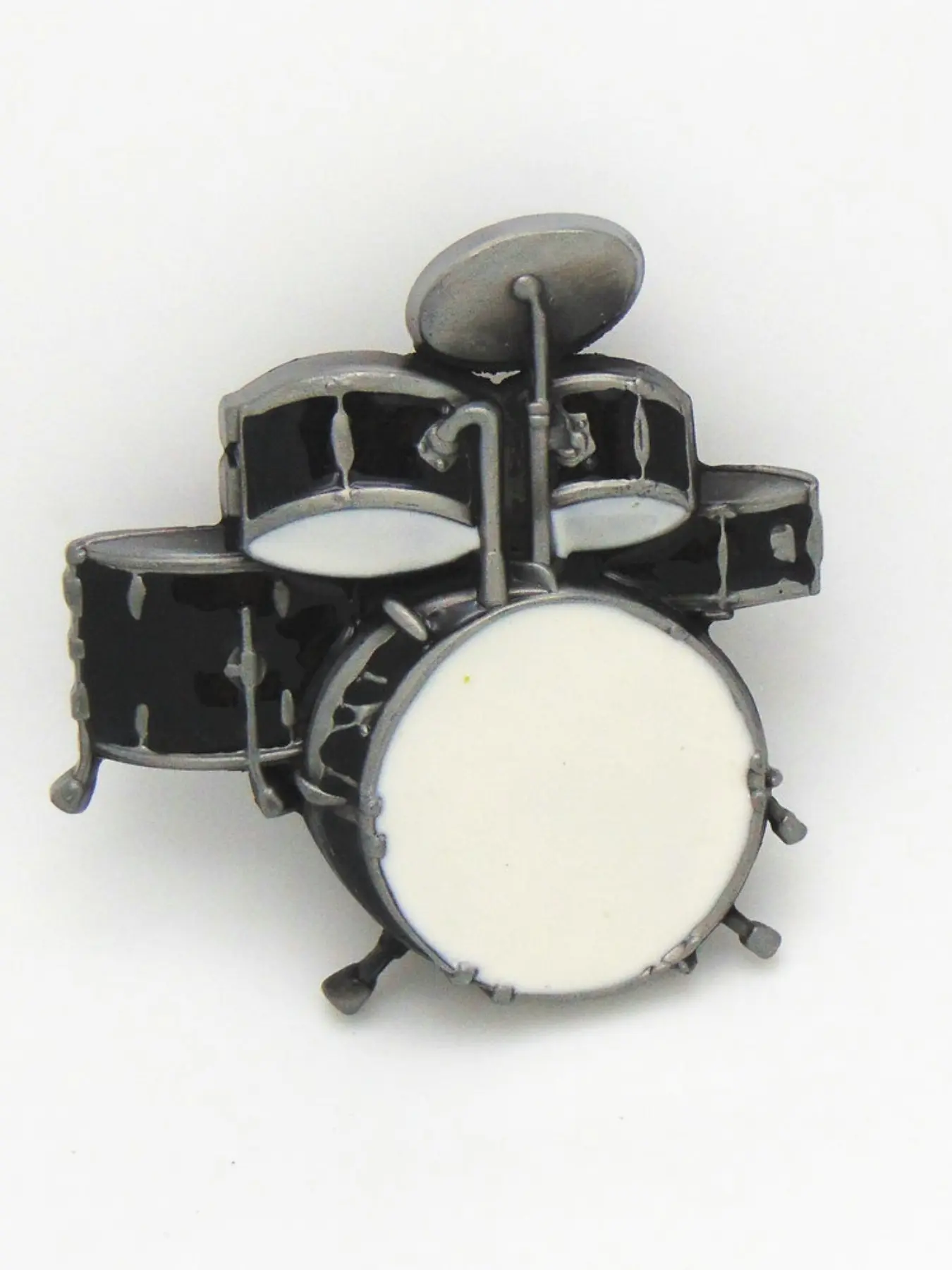 3D Jazz Drum Enamel Belt Buckle, Vintage Cowboy Belt Buckle for Music Lovers, Unique Fashion Accessory, Durable Design