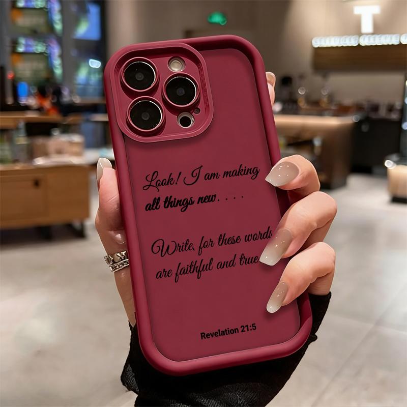 1PC Christian Revelation 21:5 All New Things Pattern Phone Case,Compatible with iPhone X/11/12/iPhone 13 Phone Case /14/15/16/17 Pro Max/Plus/Air & Samsung Galaxy,Military-grade drop protection, soft silicone, perfect gift for faith lovers.