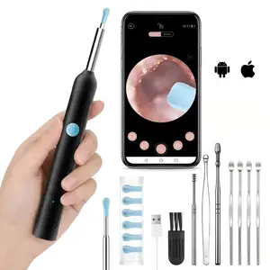 Ear Wax Removal Tool, 1080P Ear Cleaning Tool with 6 Counts Ear Pick Tools, Rechargeable Earwax Removal Tool for Ear Care