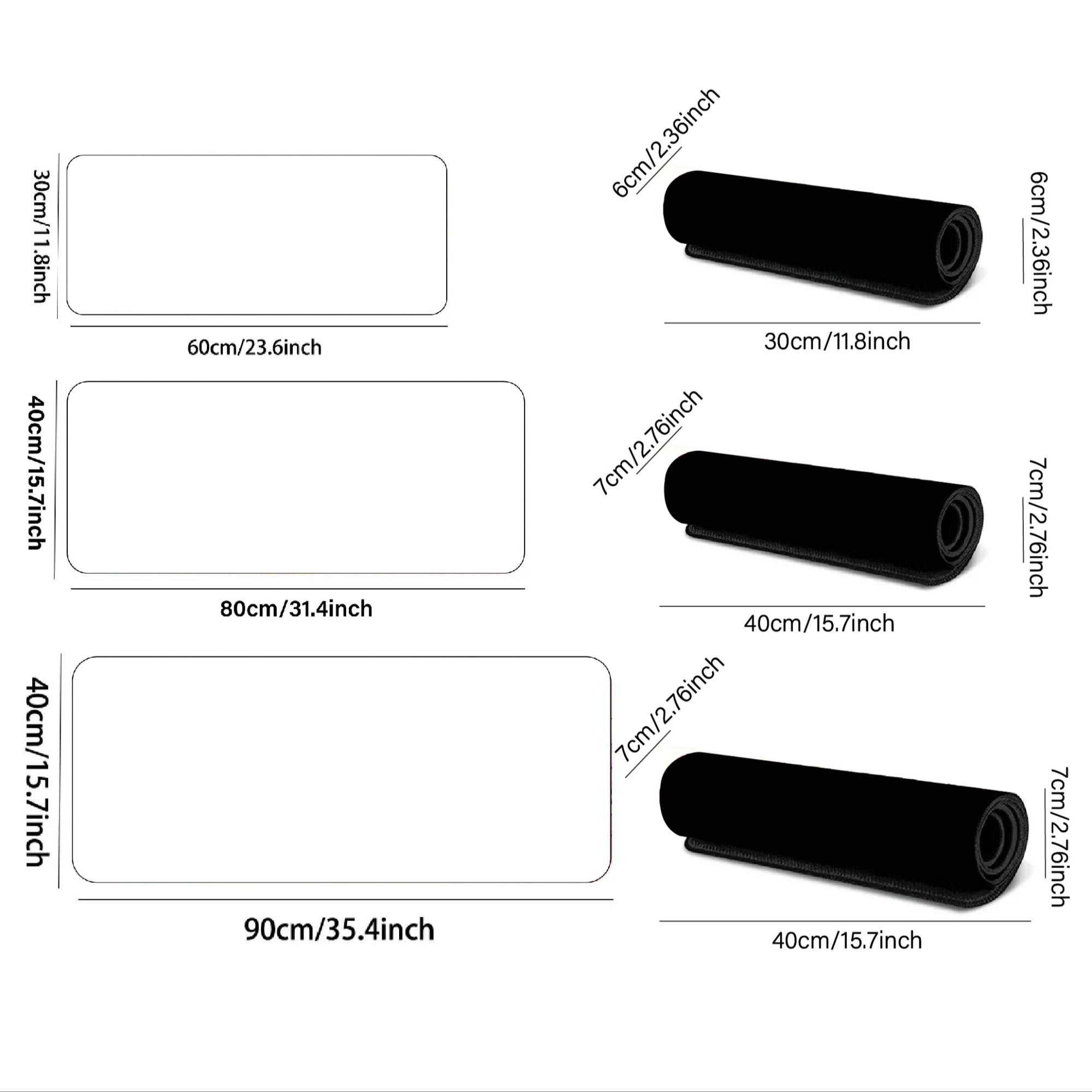 Daisy Floral Pattern Mouse Pad, Rectangle Gaming Mouse Pad with Rubber Base, Office Desk Keyboard Mat for Home Office, Desktop Accessory