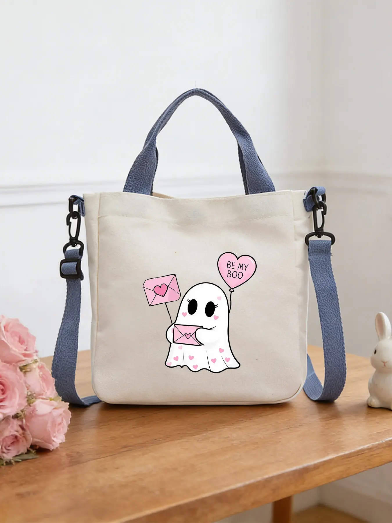 Cute ghost Pattern crossbody bags, shoulder bags, handheld shopping bags, cosmetic bags and tote bags, ideal for daily shopping and commuting, trendy fashion items and perfect gifts.