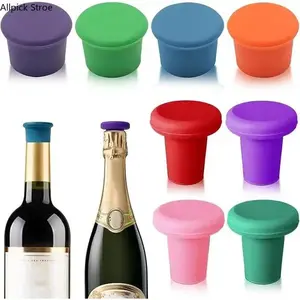 8 PCS Multi-Color Silicone Stoppers, Reusable Home Bar Accessories for Sparkling Drinks, Champagne & Beer Bottles, Sealed Caps with Ice Molds to Preserve Freshness