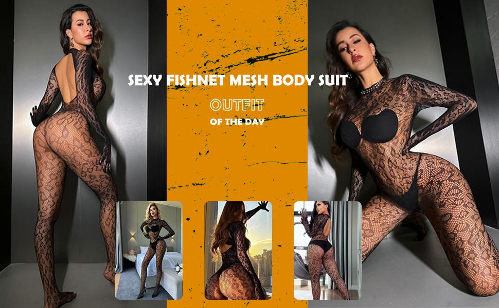 One Piece Black Fishnet Bodysuit Lingerie Bodystocking for Women full Body See Through Jumpsuit One Size - TikTok Shop One Piece Black Fishnet Bodysuit Lingerie Bodystocking for Women full Body See Through Jumpsuit One Size - TikTok Shop