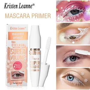 White Lash Primer Mascara Volumizing Curling Lash Setting Makeup Water Resistant Smudge Resistant Long Holding Fluffy Lash Base for Holiday Dinner Club Daily Eye Makeup